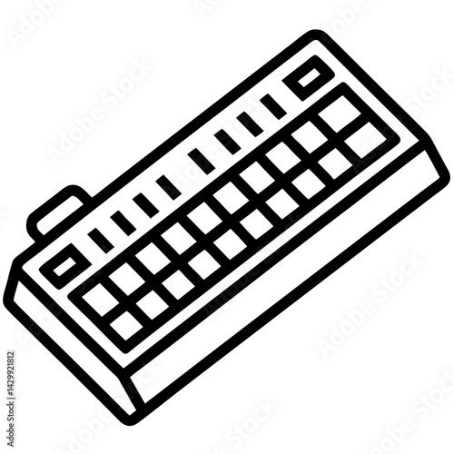 Minimal Keyboard Icon with Clean Lines Vector Design