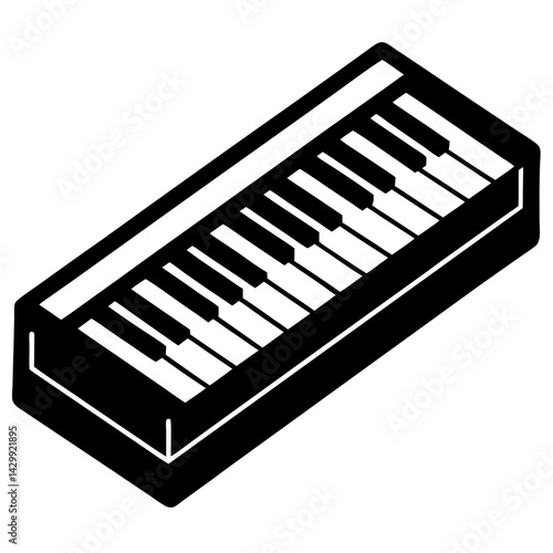 Electric Piano Icon Vector Design