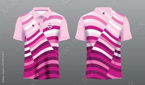 pink and purple polo sport shirt sublimation jersey template