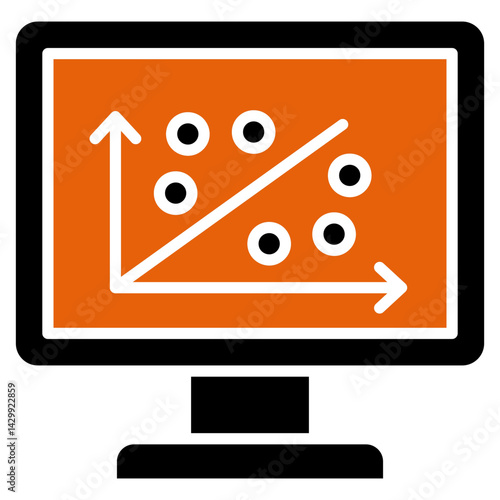 Scatter Plot Icon Element For Design
