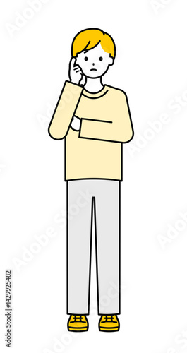 全身のポーズ_シンプルな大人の男性12