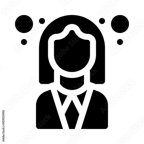Business Suit Applicant glyph icon