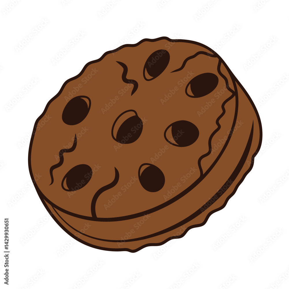 Cookie vector Design, art, and illustration on a white background Cookie vector Design, art, and illustration on a white background