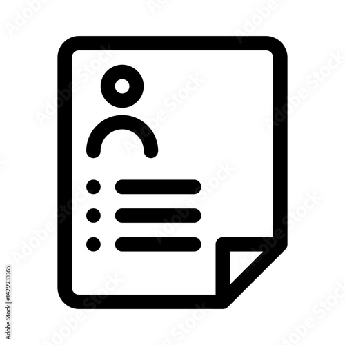 Resume Document line icon