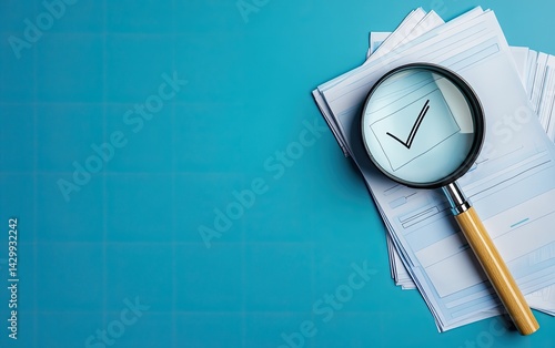 Documents and Magnifying Glass