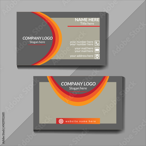 creative modern stylish business card design template