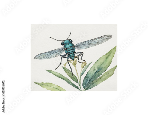 Achrioptera Manga watercolor painting vector image
