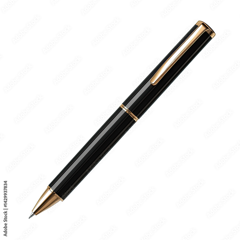 Elegant black ballpoint pen Elegant black ballpoint pen