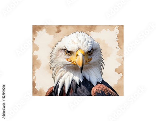 African Fish Eagle watercolor painting vector image
