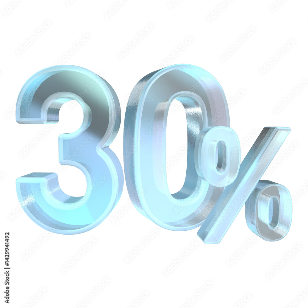 30 Percent Off Offer Discount with glass material 30 Percent Off Offer Discount with glass material
