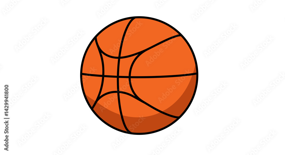 Fototapeta premium Basketball Isolated on White Background