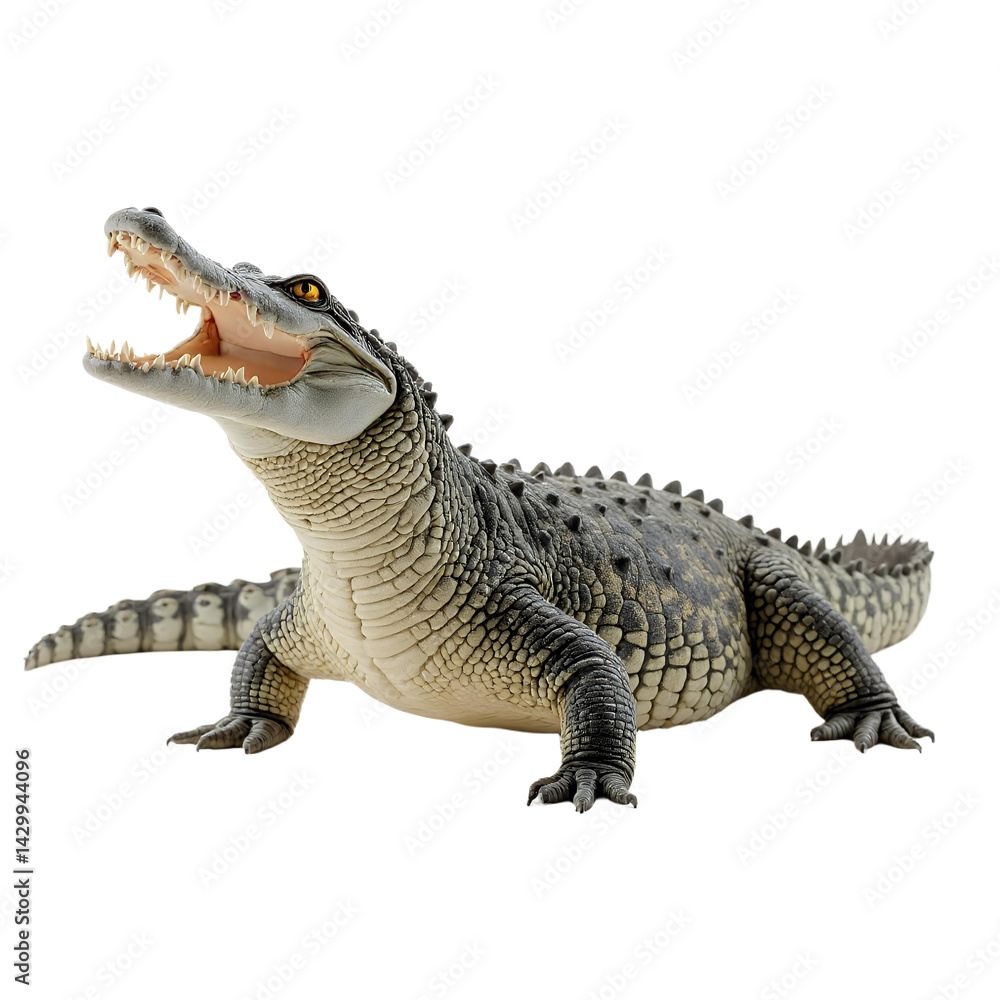 Fototapeta premium Crocodile-Open-Mouth-Reptile-Wildlife-Predator