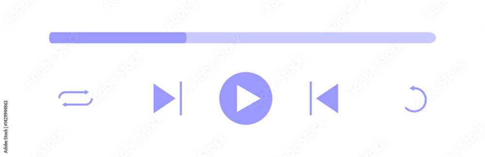 Music Player Interface Element Music Player Interface Element