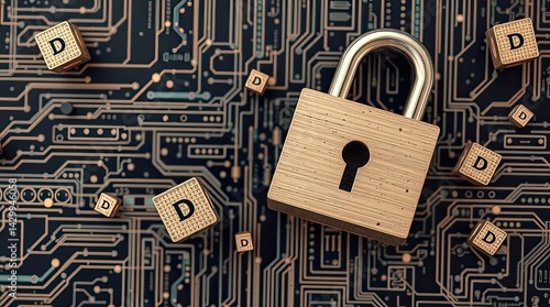 Wallpaper Mural Secure digital data protection through encryption technology. Torontodigital.ca