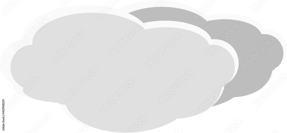 © Fauzan Alexander - Minimal flat cloud vector illustration. Ideal for weather icons, sky backgrounds, app interfaces, kids visuals, and dreamy or peaceful-themed graphic designs.