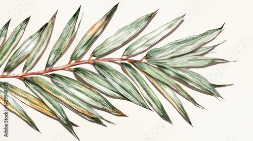 Elegant Green Leaves on Light Background for Nature Lovers and Creatives