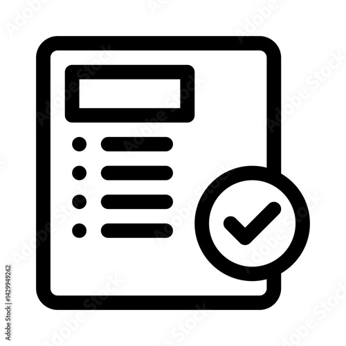 Homework Submission line icon
