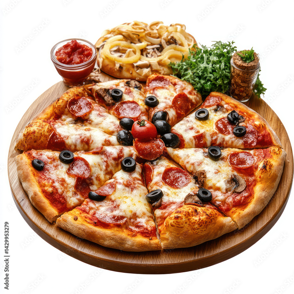 pizza with salami pizza with salami
