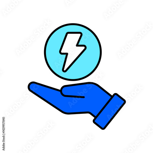 Icon a save energy, isolated against a clean background.