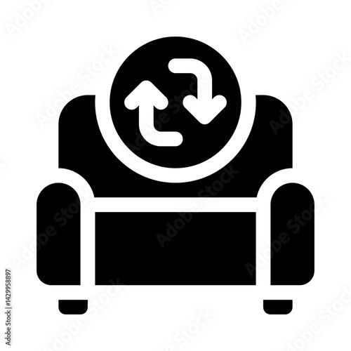 Furniture Recycling glyph icon
