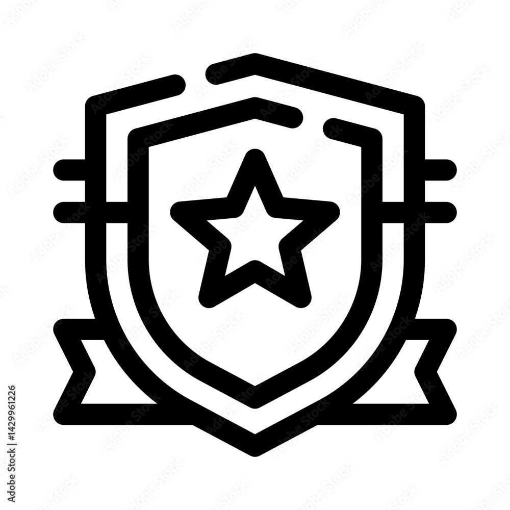 Shield Badge line icon Shield Badge line icon