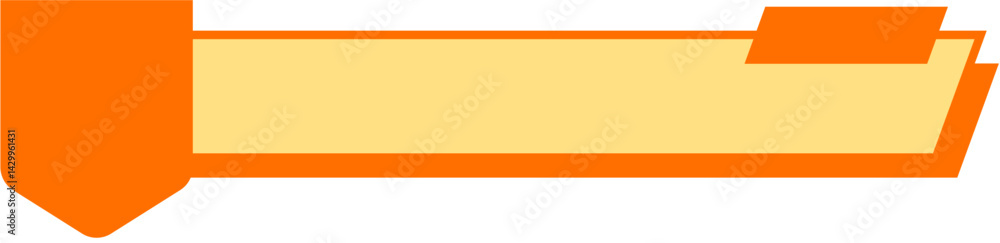 Fototapeta premium Simple flat title box vector for labels, headers, UI design, presentations, infographics, and modern templates. Clean and versatile graphic element for professional layouts.