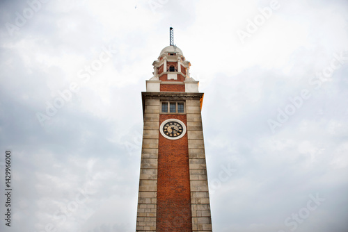 Photography Former Kowloon-Canton Railway Clock Tower in Tsim Sha Tsui city at Kowloon islan