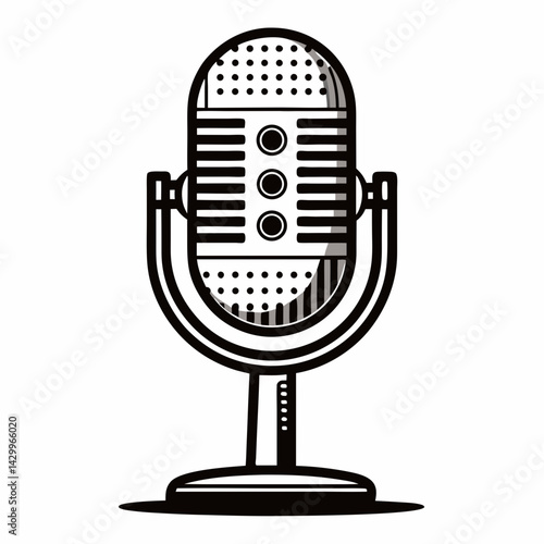 retro microphone icon