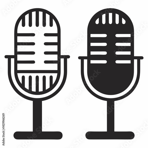microphone icon vector illustration