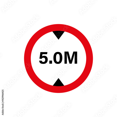 Free Download 5 meter signs vector icon design. modern flat and line design - GFXLoad