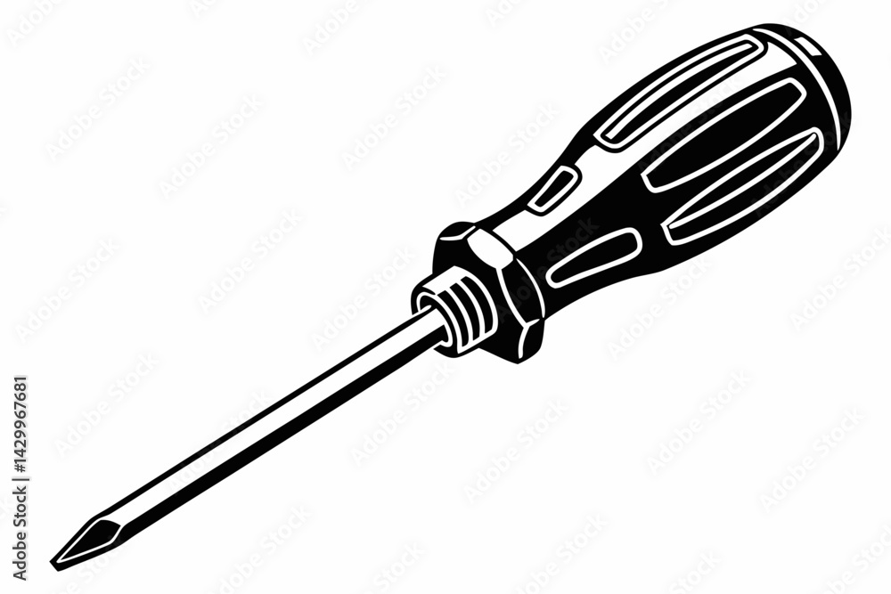 Fototapeta premium screwdriver silhouette vector 