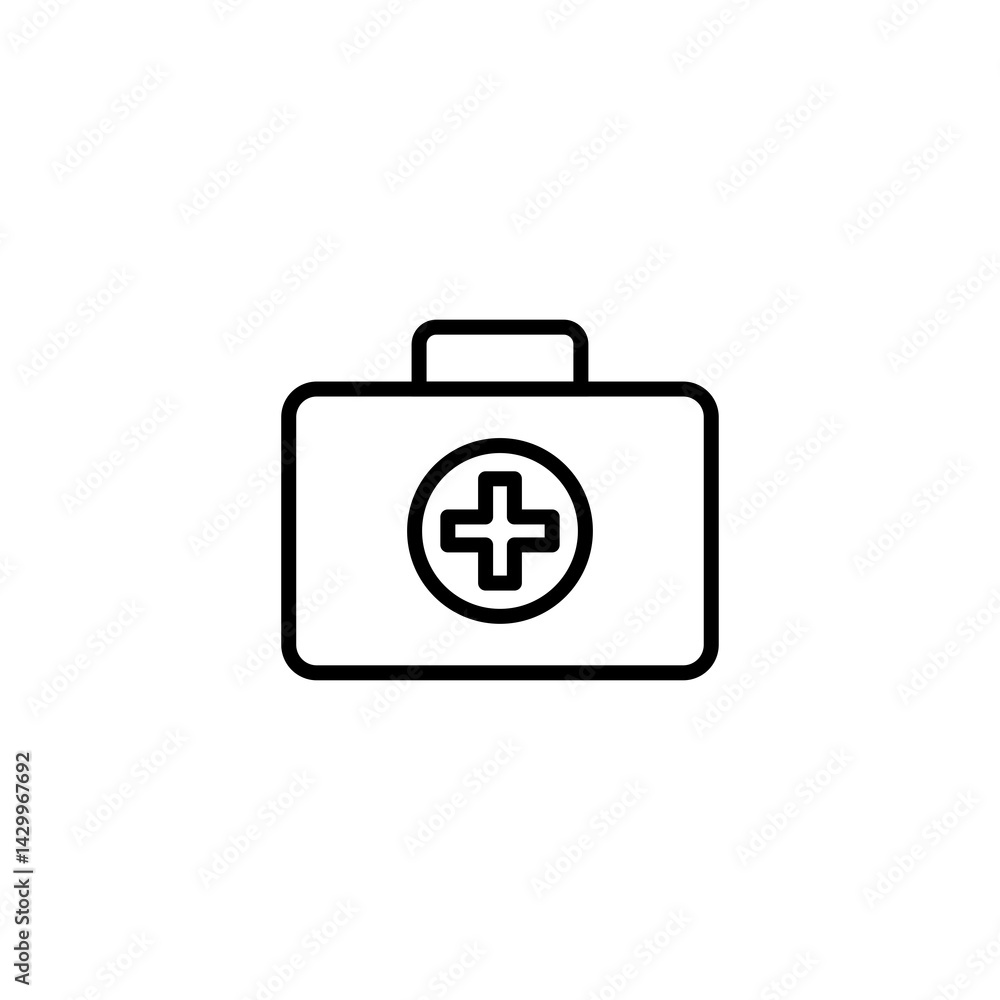 First aid box icons vector icon design. modern flat and line design First aid box icons vector icon design. modern flat and line design