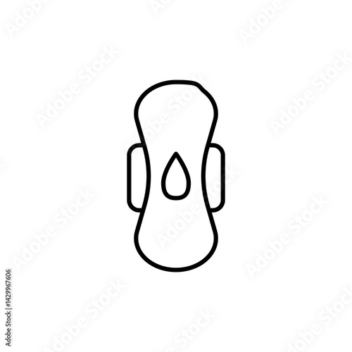 Feminine hygiene pad icons vector icon design. modern flat and line design