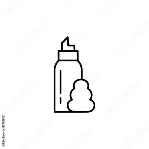 Hair mousse icons vector icon design. modern flat and line design