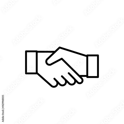 Handshaking icons vector icon design. modern flat and line design
