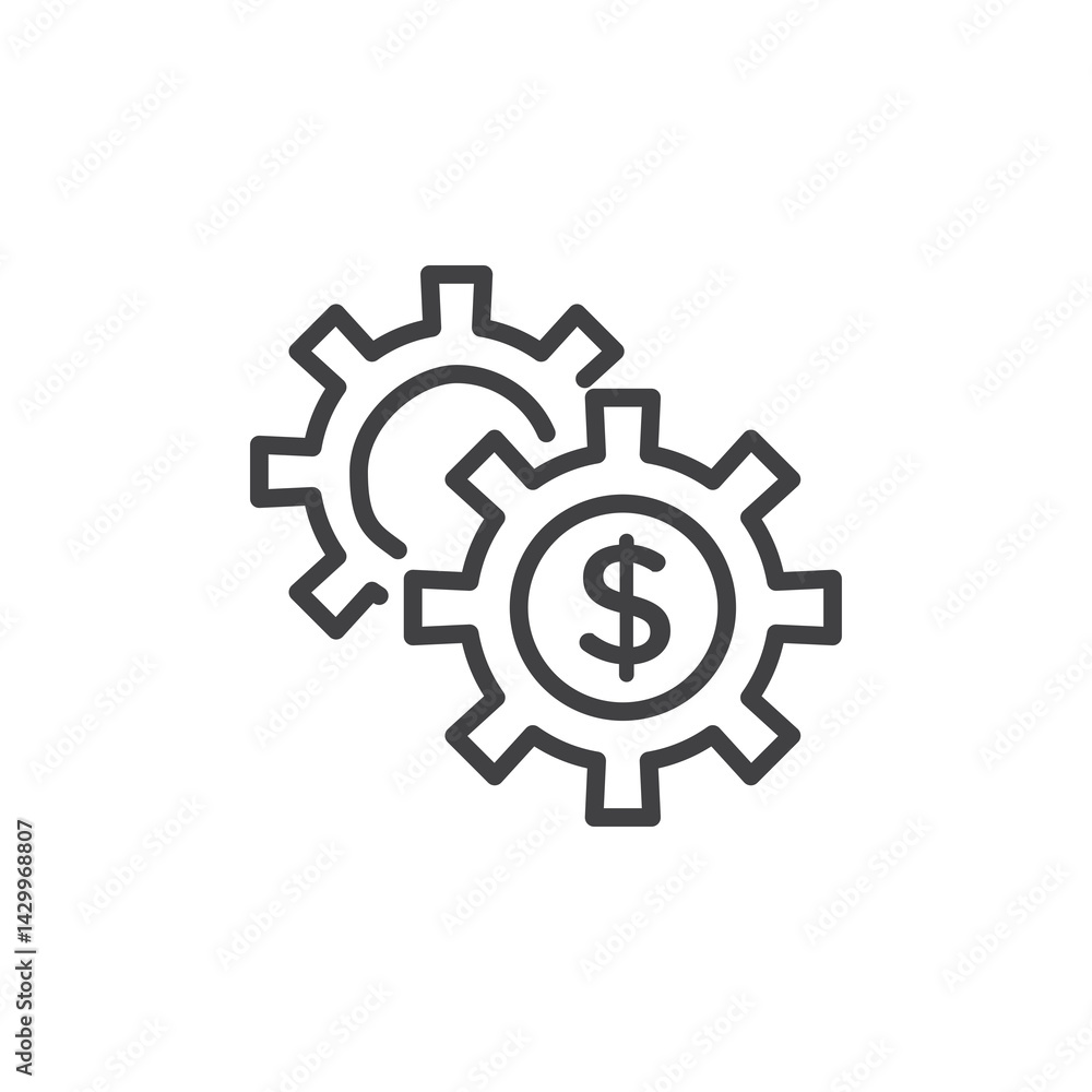 Money processes icons vector icon design. modern flat and line design Money processes icons vector icon design. modern flat and line design
