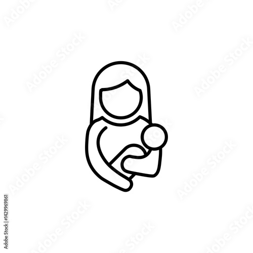 Postnatal care icons vector icon design. modern flat and line design