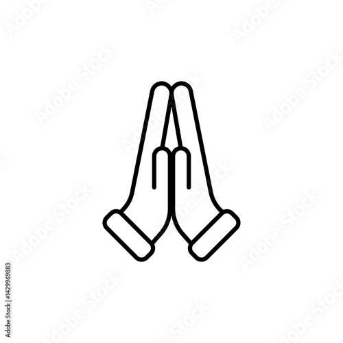 Pray icons vector icon design. modern flat and line design