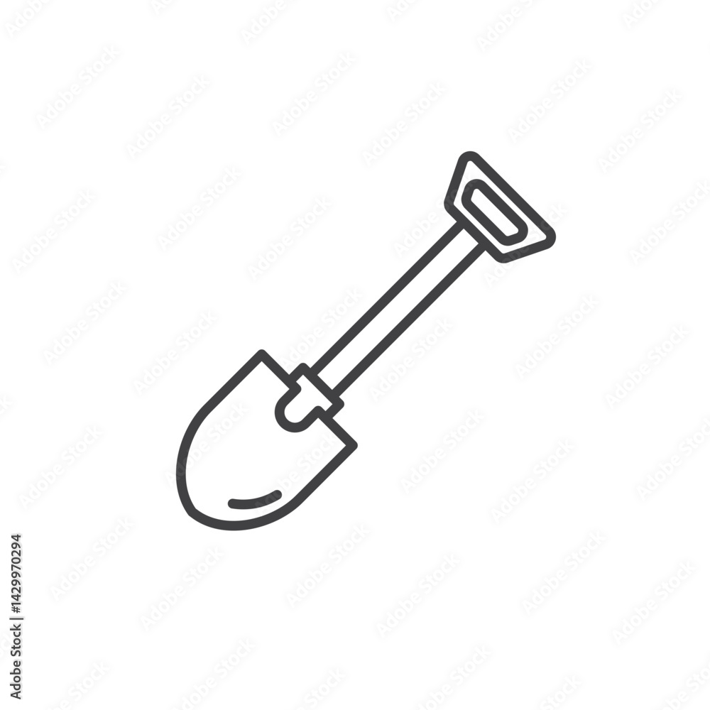 Shovel icons vector icon design. modern flat and line design
