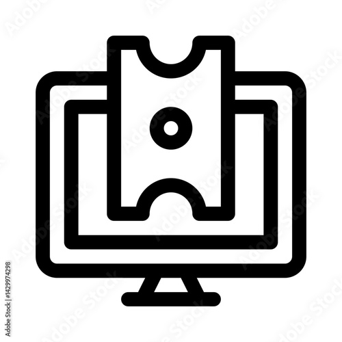 Ticket System line icon