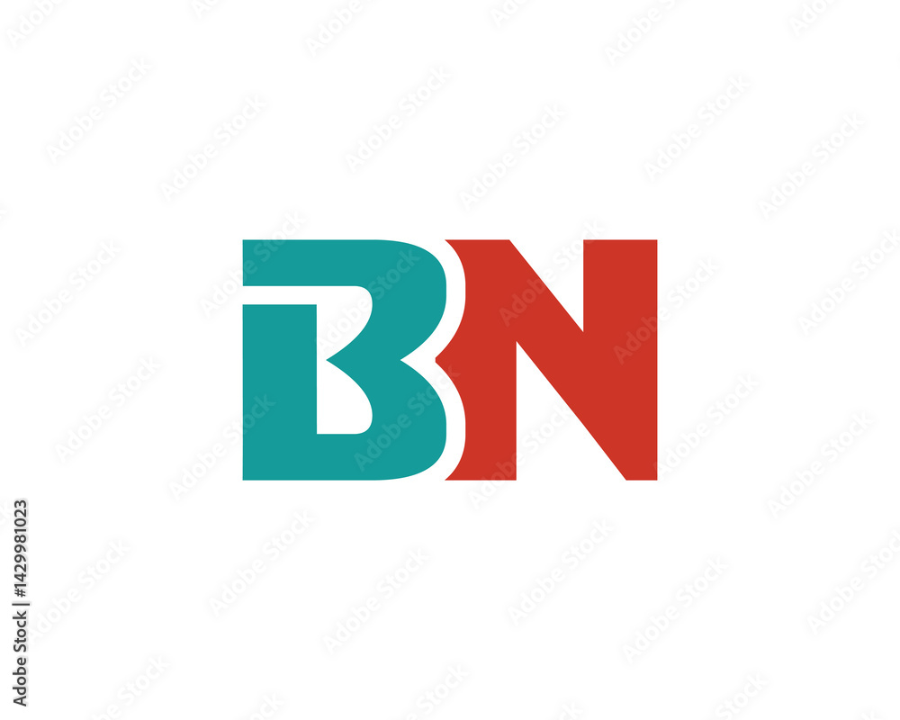 BN logo design vector template. BN BN logo design vector template. BN