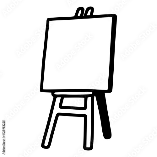blank artist easel outline