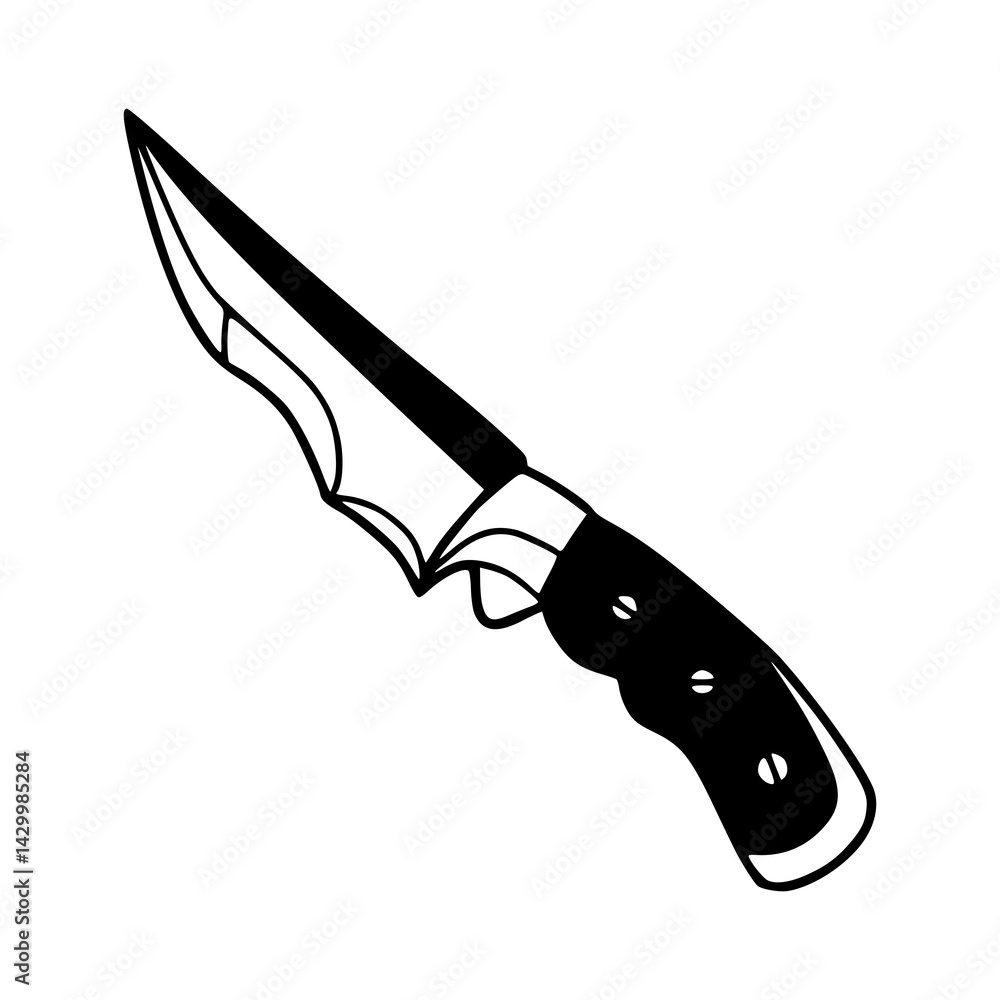 Obraz premium stylized knife vector illustration