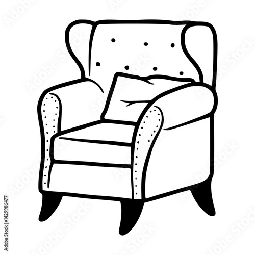 furniture armchair outline design