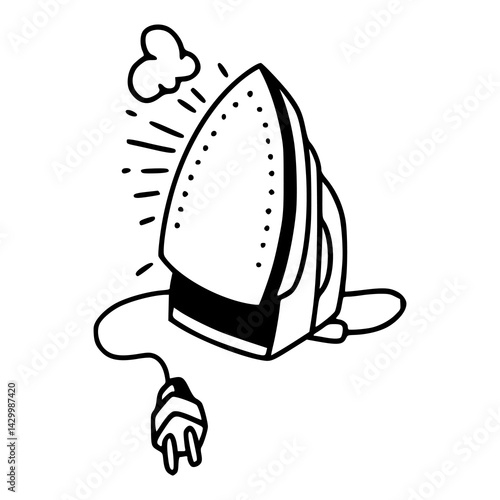 ironing tool vector clipart