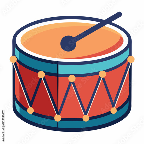 drum and drumsticks