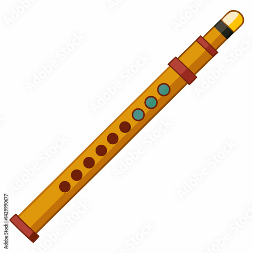 flute isolated on white background