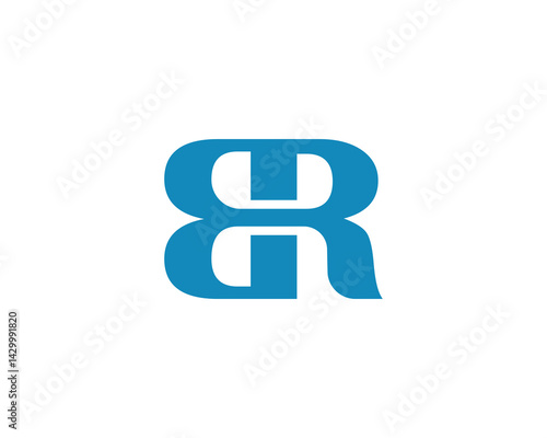BR logo design vector template. BR