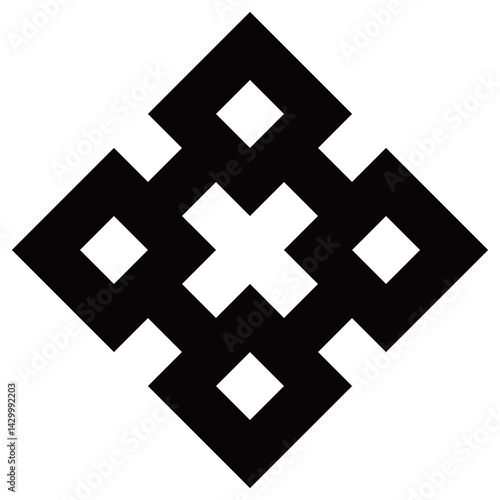 家紋です。繋ぎ隅立て四つ目といいます。