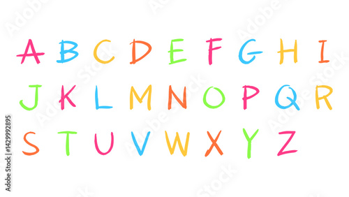 手描きのアルファベットの文字イラストセット